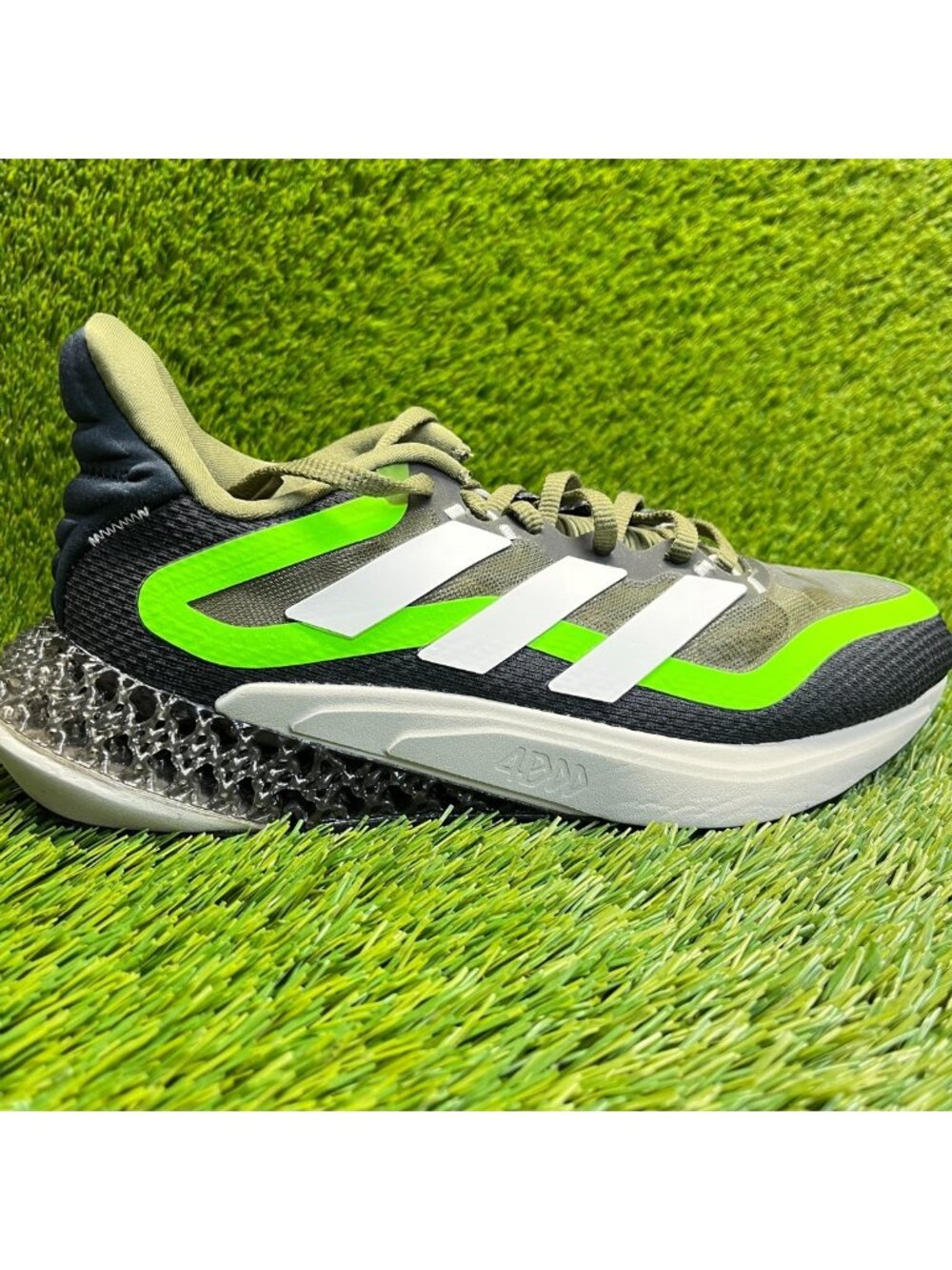 Adidas 4DFWD Pulse 2 Boys Size 7Y Green White Athletic‎ Running Shoes Sneakers